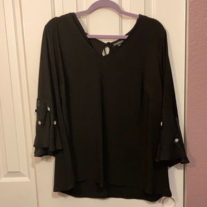 Black Flirty Top - size 3X